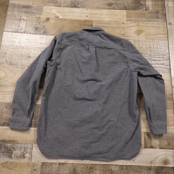 LL Bean Chamois Shirt Traditional Fit men's large Charcoal Gray Heather - Picture 8 of 8